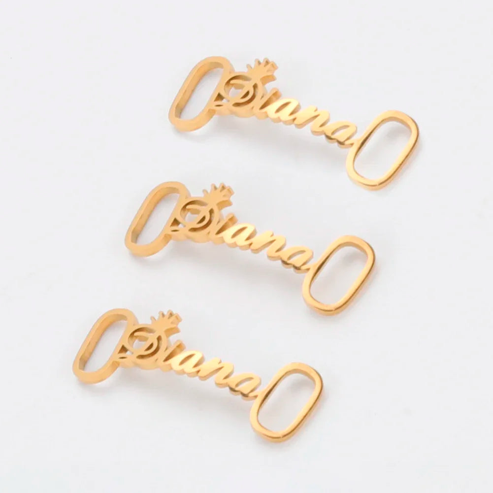 Pair of personalized stainless steel shoe buckles