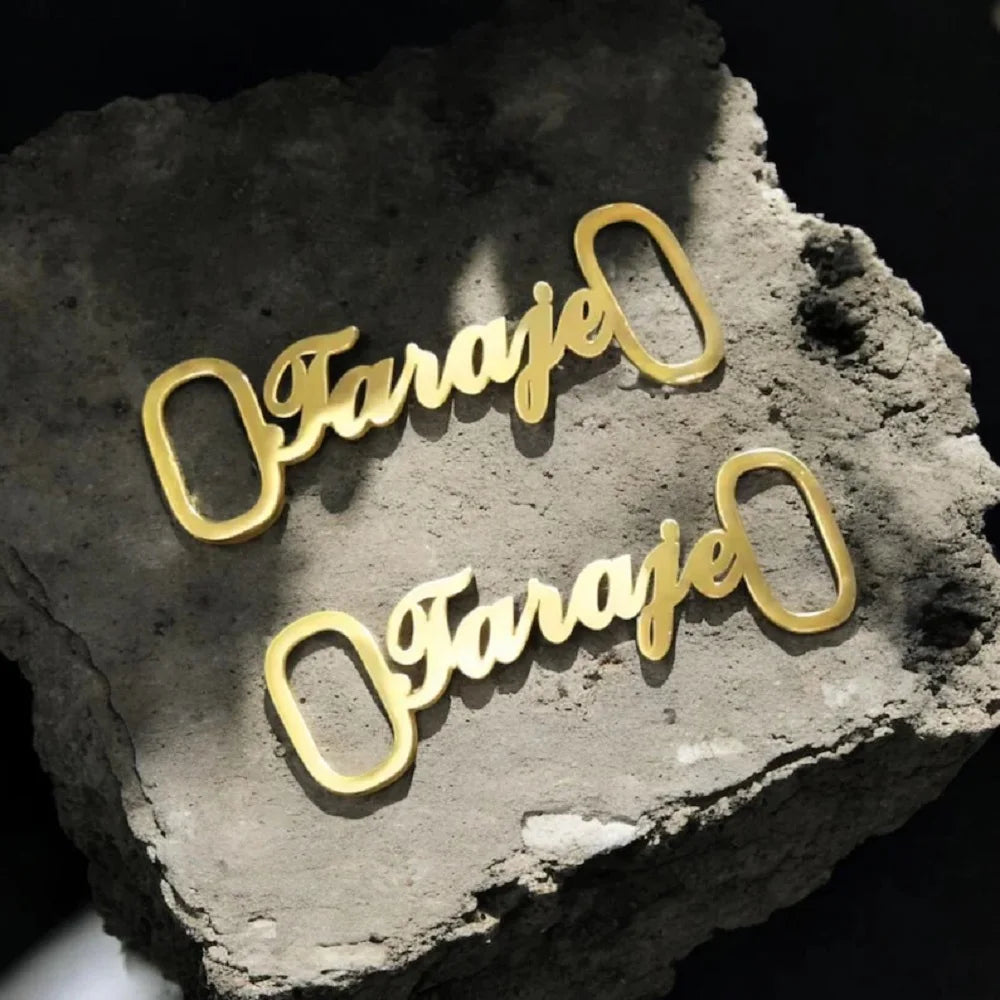 Pair of personalized stainless steel shoe buckles