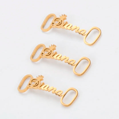 Pair of personalized stainless steel shoe buckles