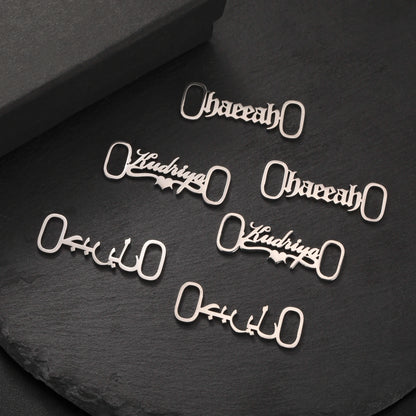 Pair of personalized stainless steel shoe buckles